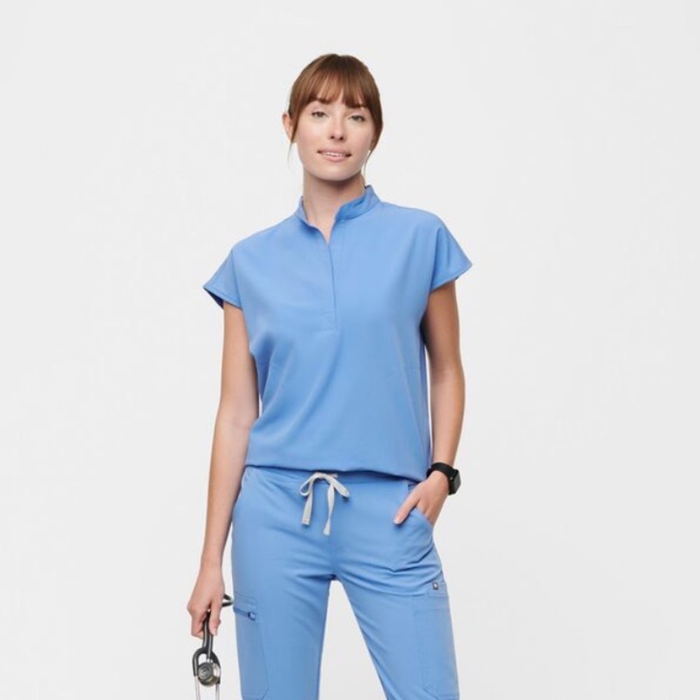 FIGS Ceil Blue Rafaela Top